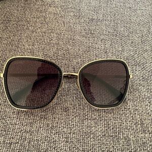 CHANEL Black and Gold Sunglasses